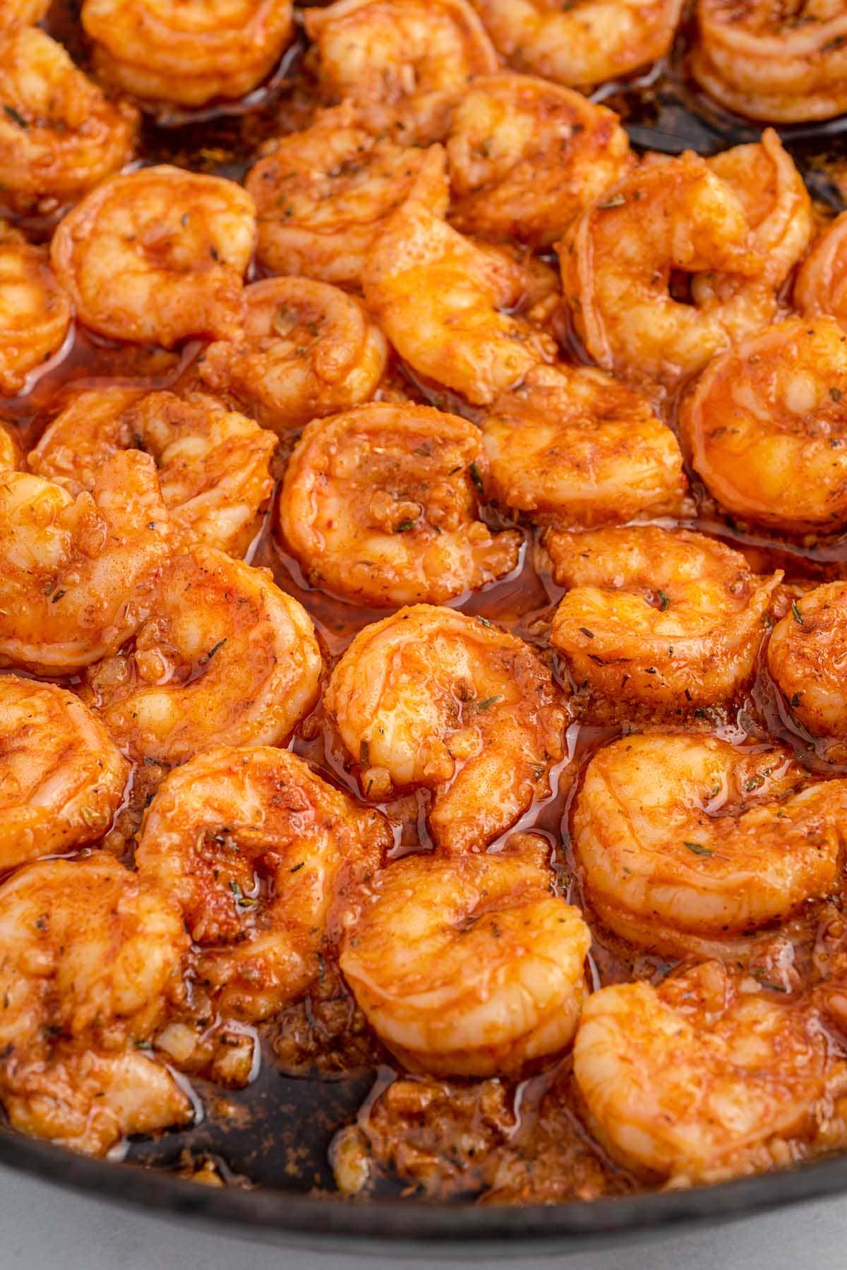 cajun shrimp in a pan