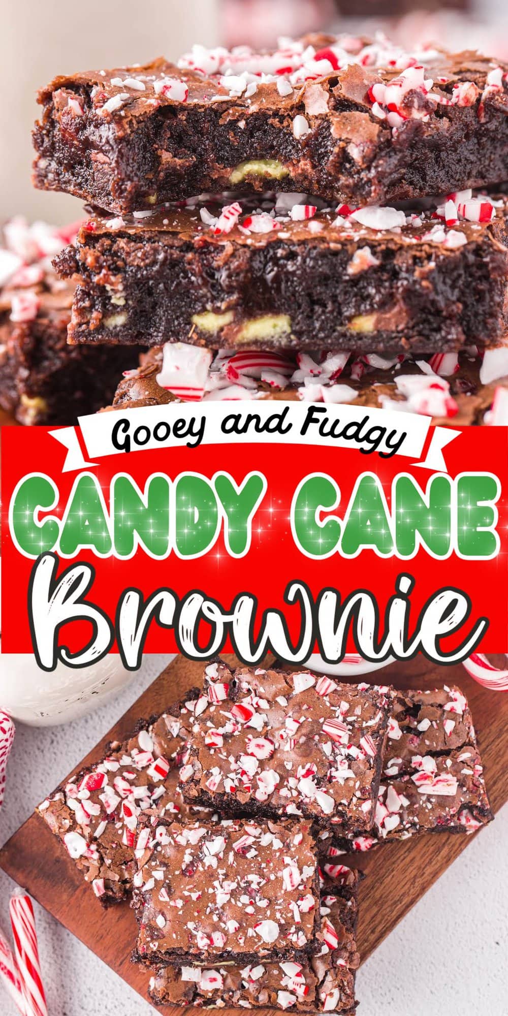 Candy Cane Brownies pinterest