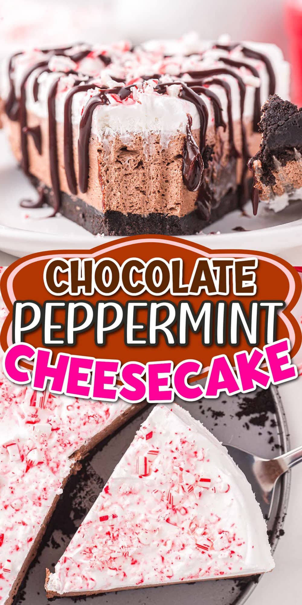 Chocolate Peppermint Cheesecake pinterest