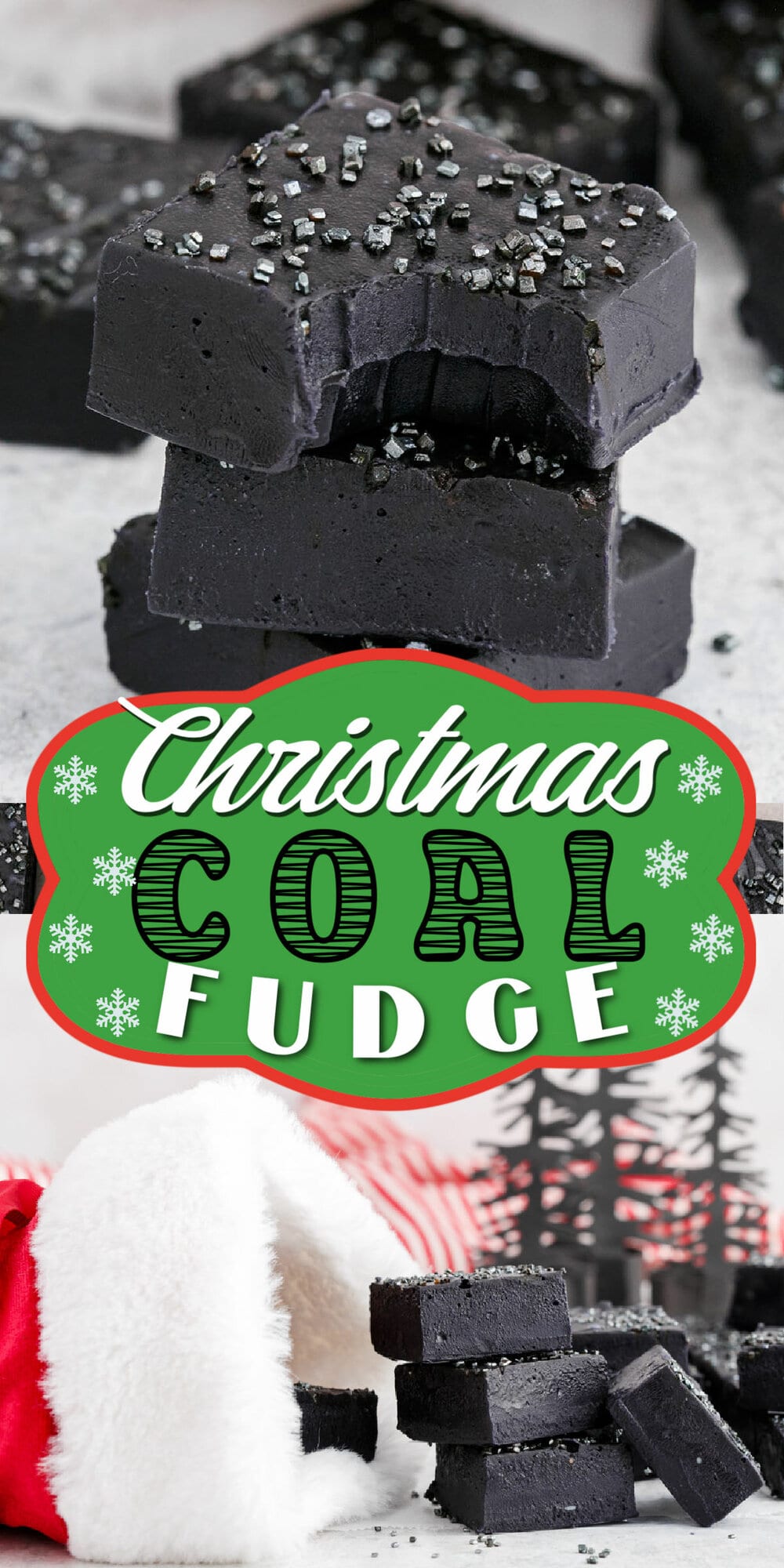 Christmas Coal Fudge pinterest