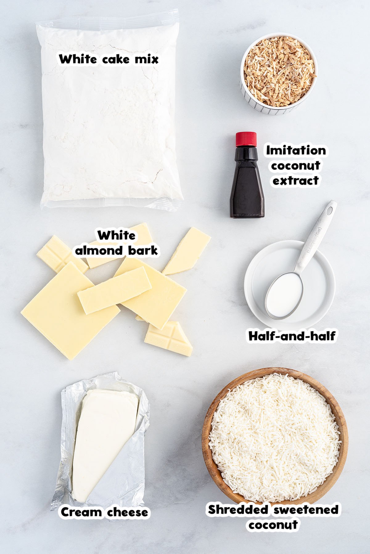 Coconut Cheesecake Bites ingredients image