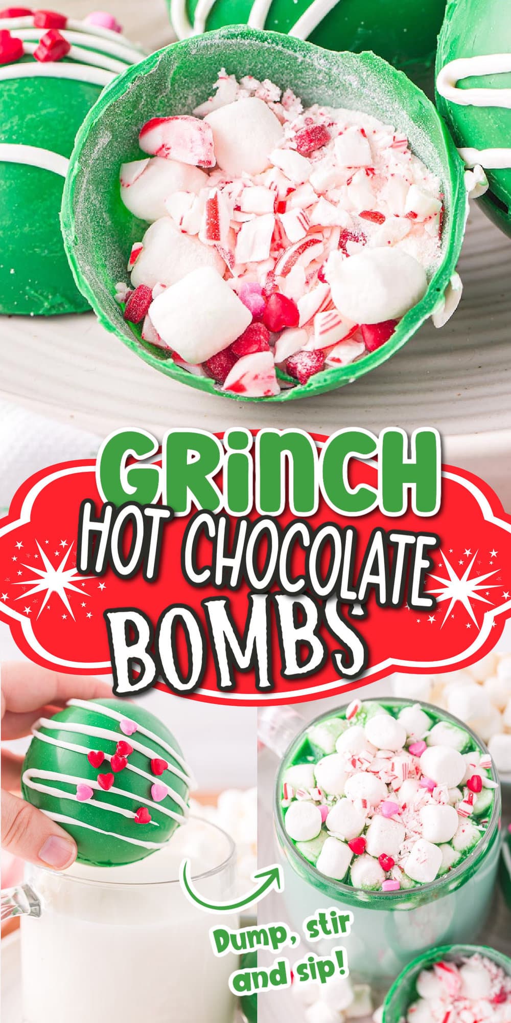 Grinch Hot Chocolate Bombs pinterest