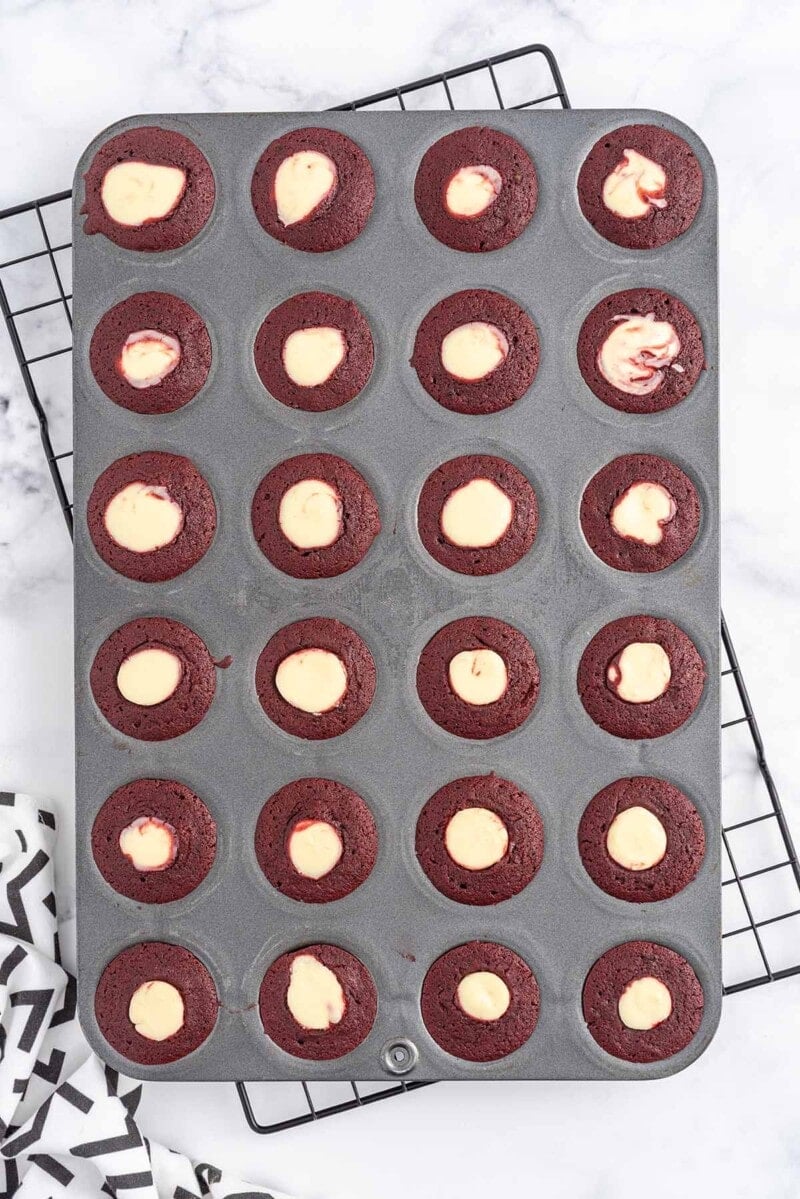 step 4 Mini Red Velvet Cheesecake