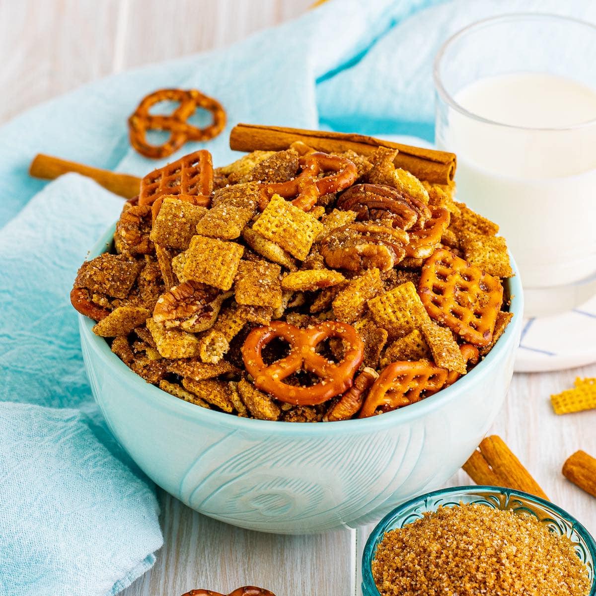 Churro Chex Mix Party Snack