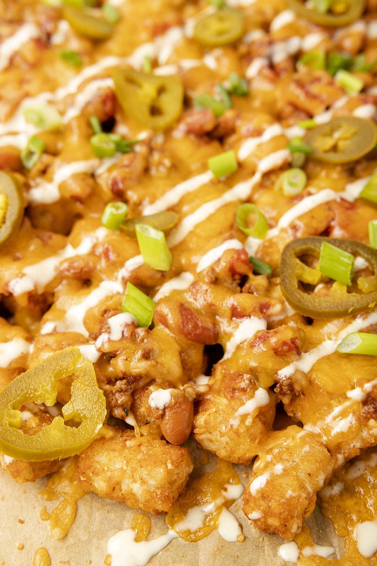 loaded tater tots with jalapenos