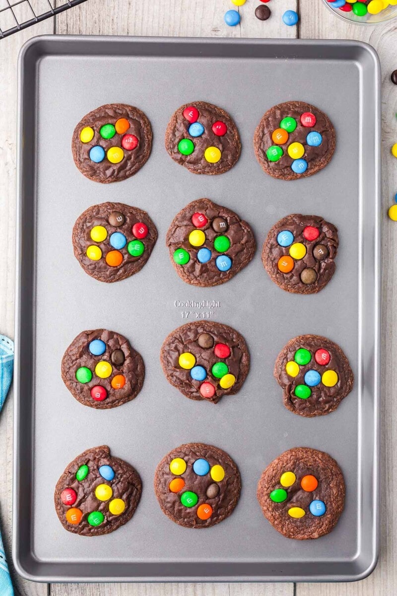 step 4 M&M Brownie Mix Cookies