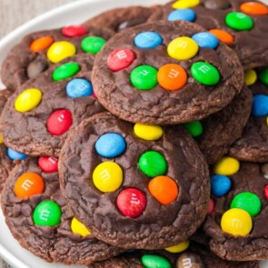 M&M Brownie Mix Cookies hero image
