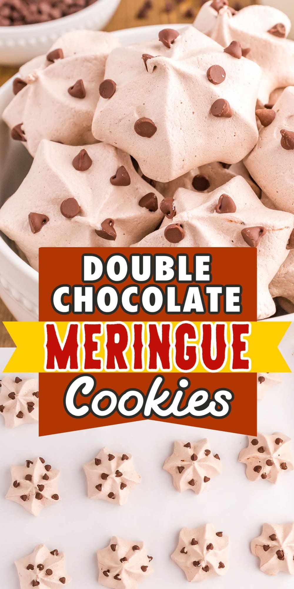 Chocolate meringue cookies pinterest