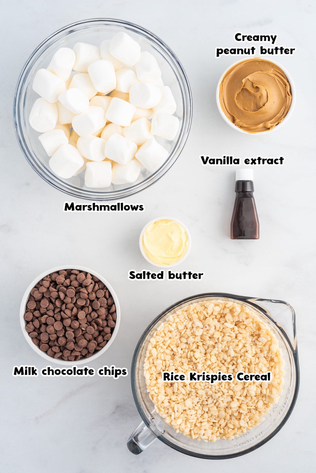 Peanut Butter Rice Krispie Treats ingredients