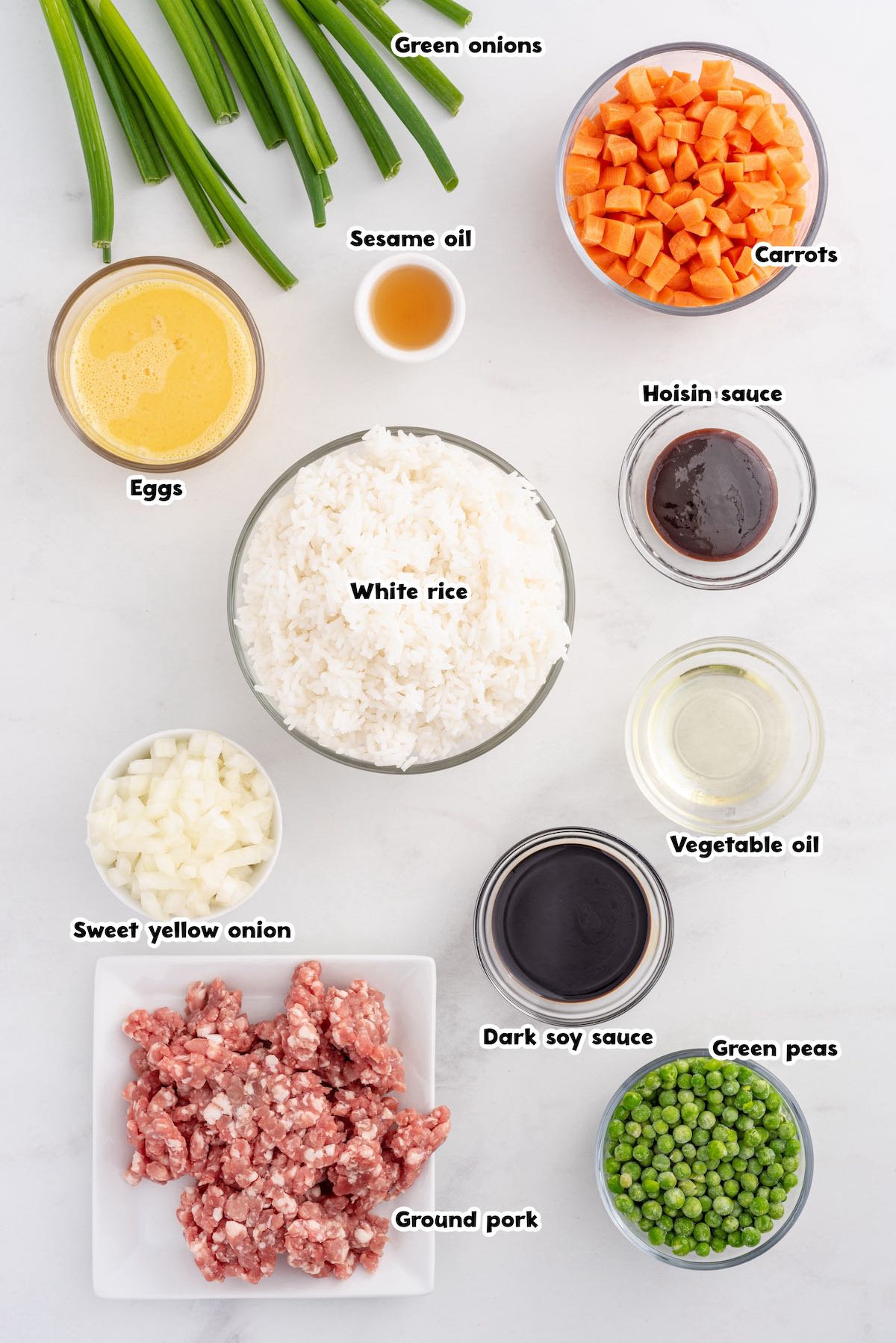 Pork Fried Rice ingredients