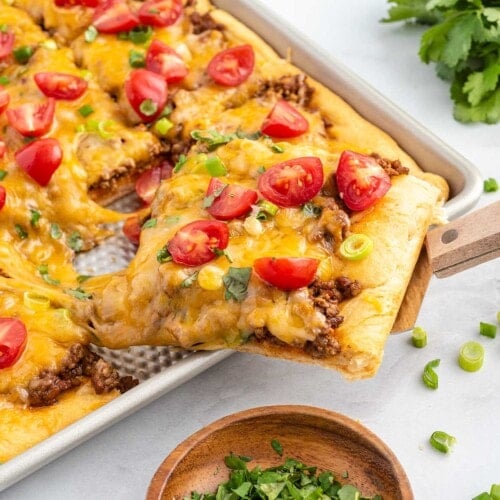 Homemade Taco Pizza with Crescent Rolls - Princess Pinky Girl