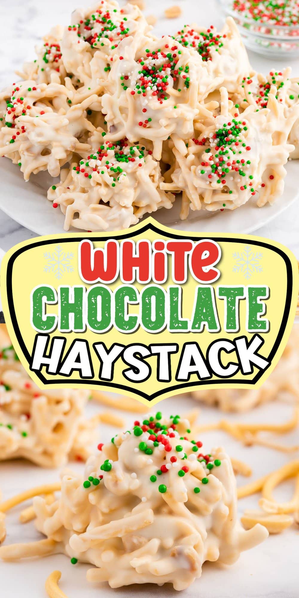 White Chocolate Haystacks pinterest
