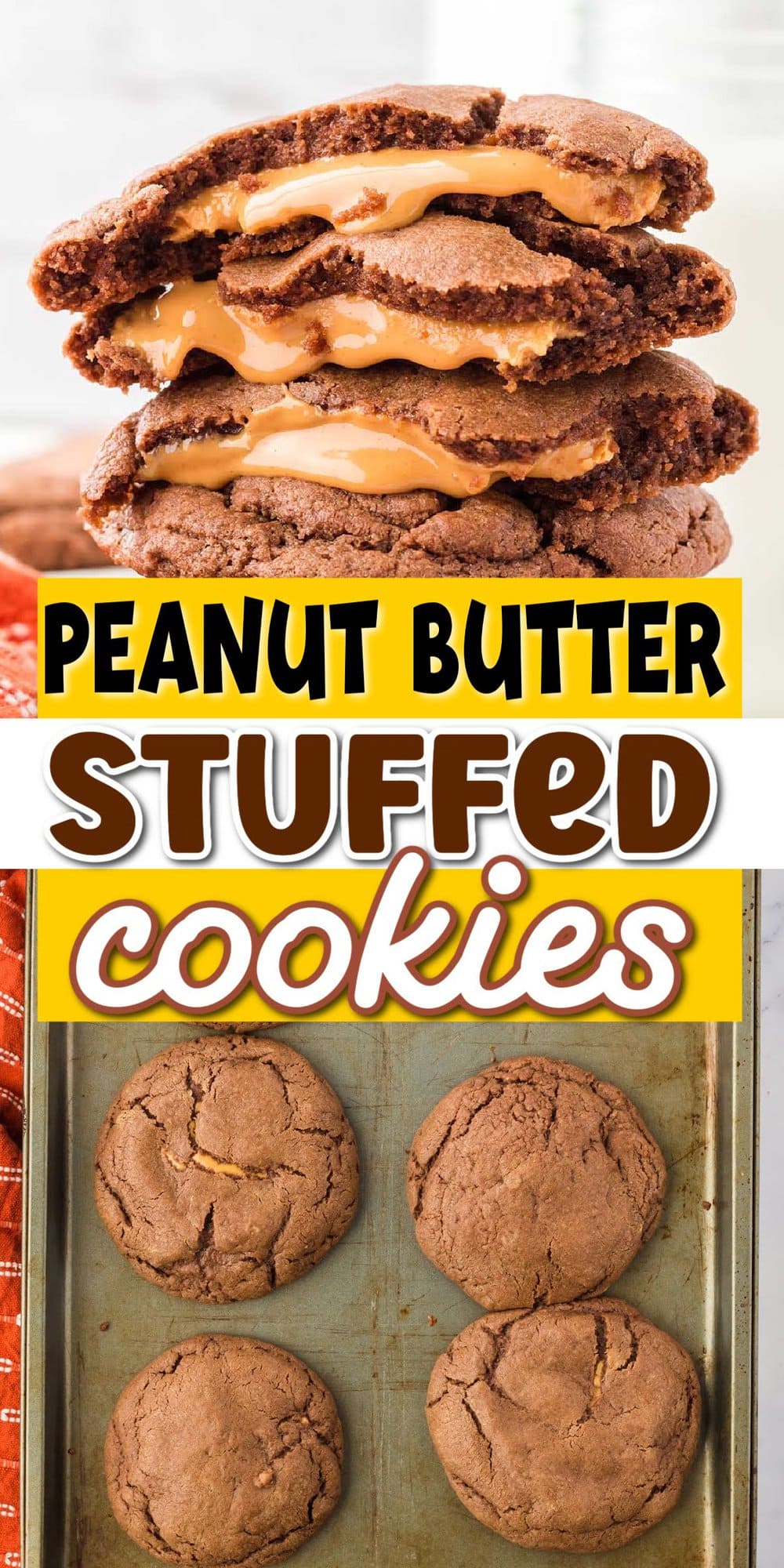Peanut Butter Stuffed Cookies pinterest