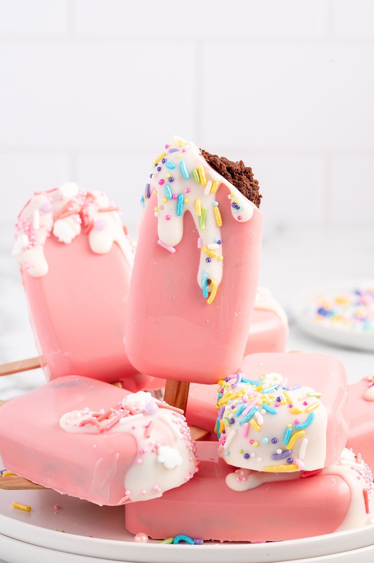 cakesicles on a plate
