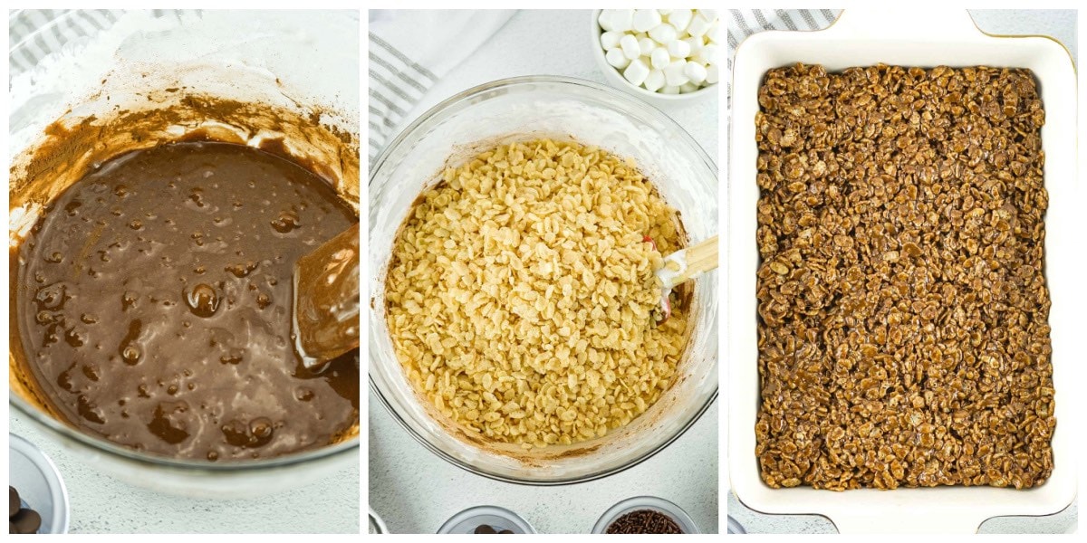 Chocolate Rice Krispie Treats process photo