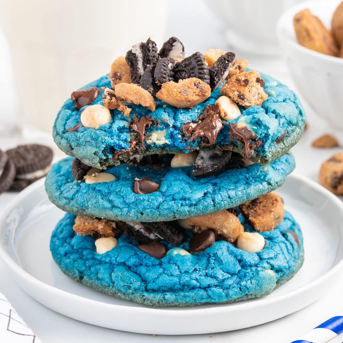 Royal Blue M&M Cookies