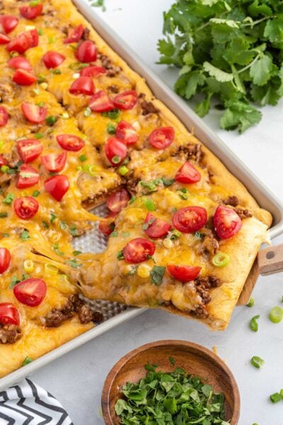 Homemade Taco Pizza with Crescent Rolls - Princess Pinky Girl