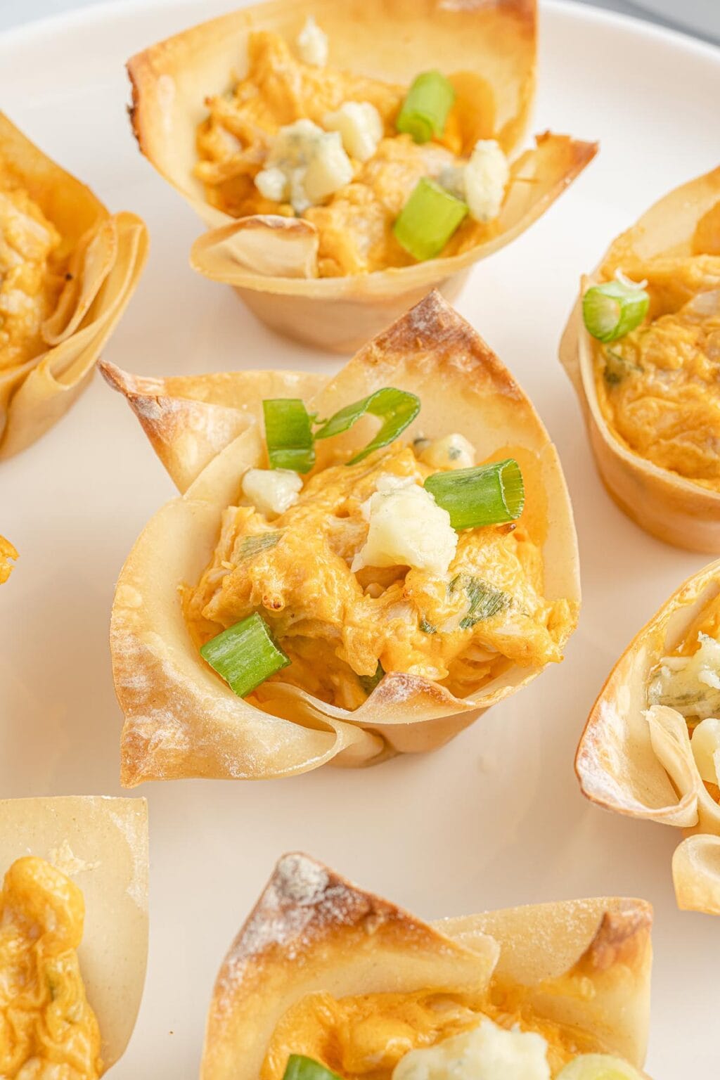 Buffalo Chicken Wonton Cups - Princess Pinky Girl