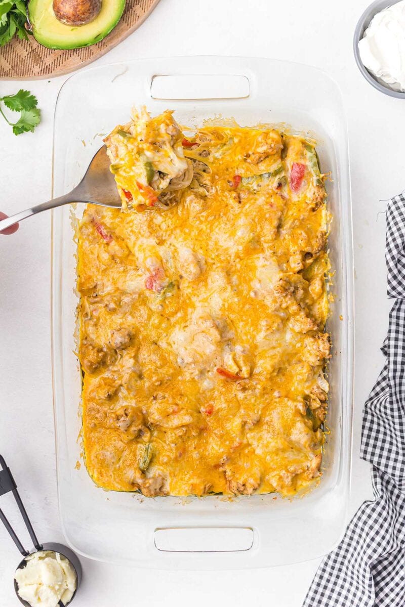 Chicken Fajita Casserole - Princess Pinky Girl