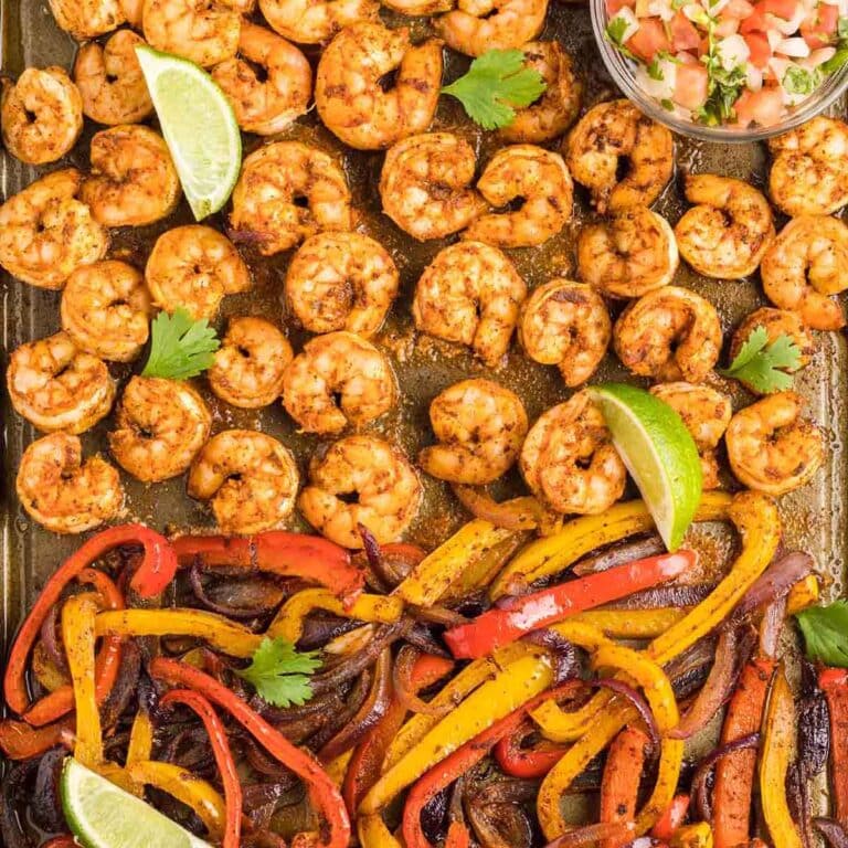 Sheet Pan Shrimp Fajitas featured image