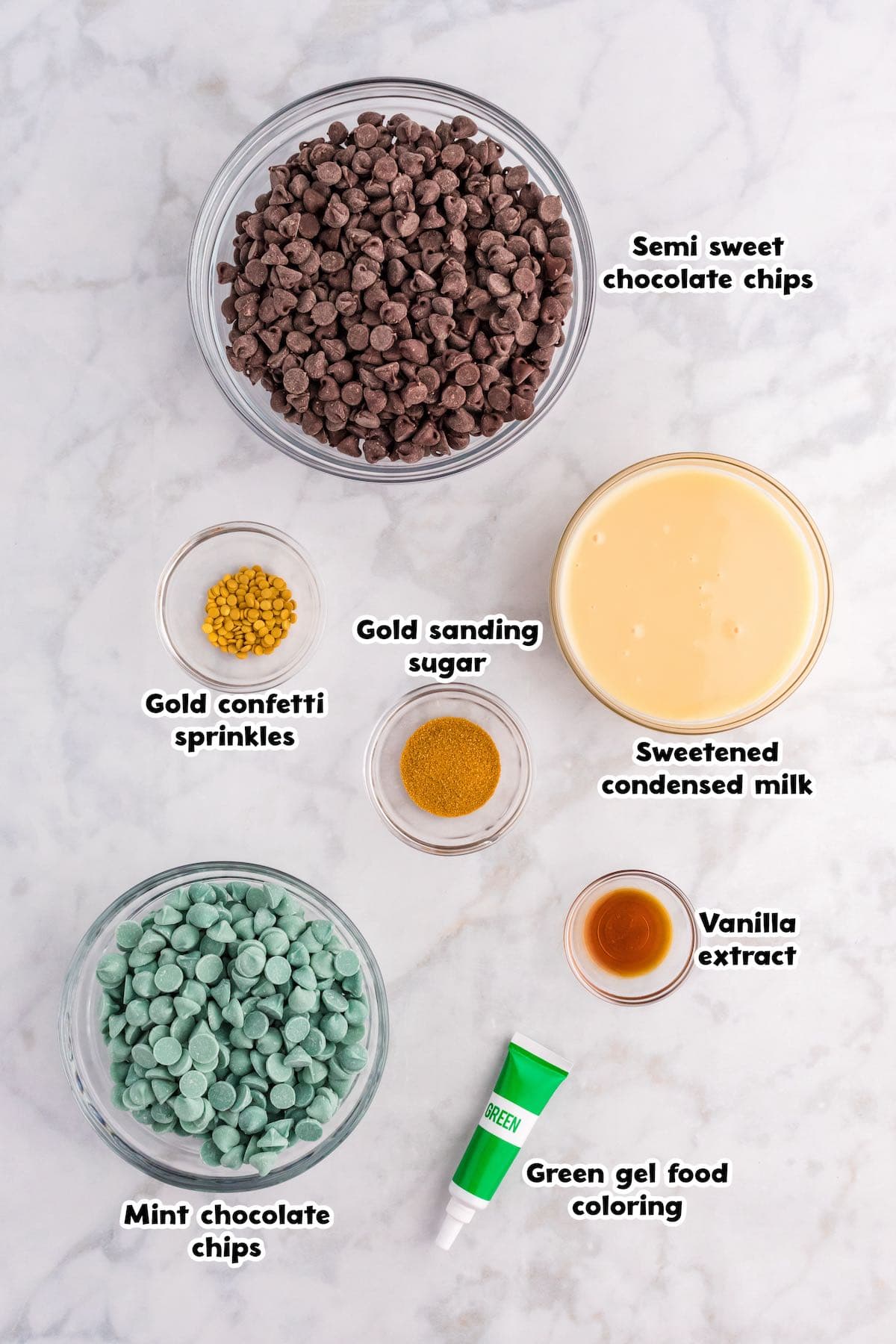 Chocolate Mint Fudge ingredients