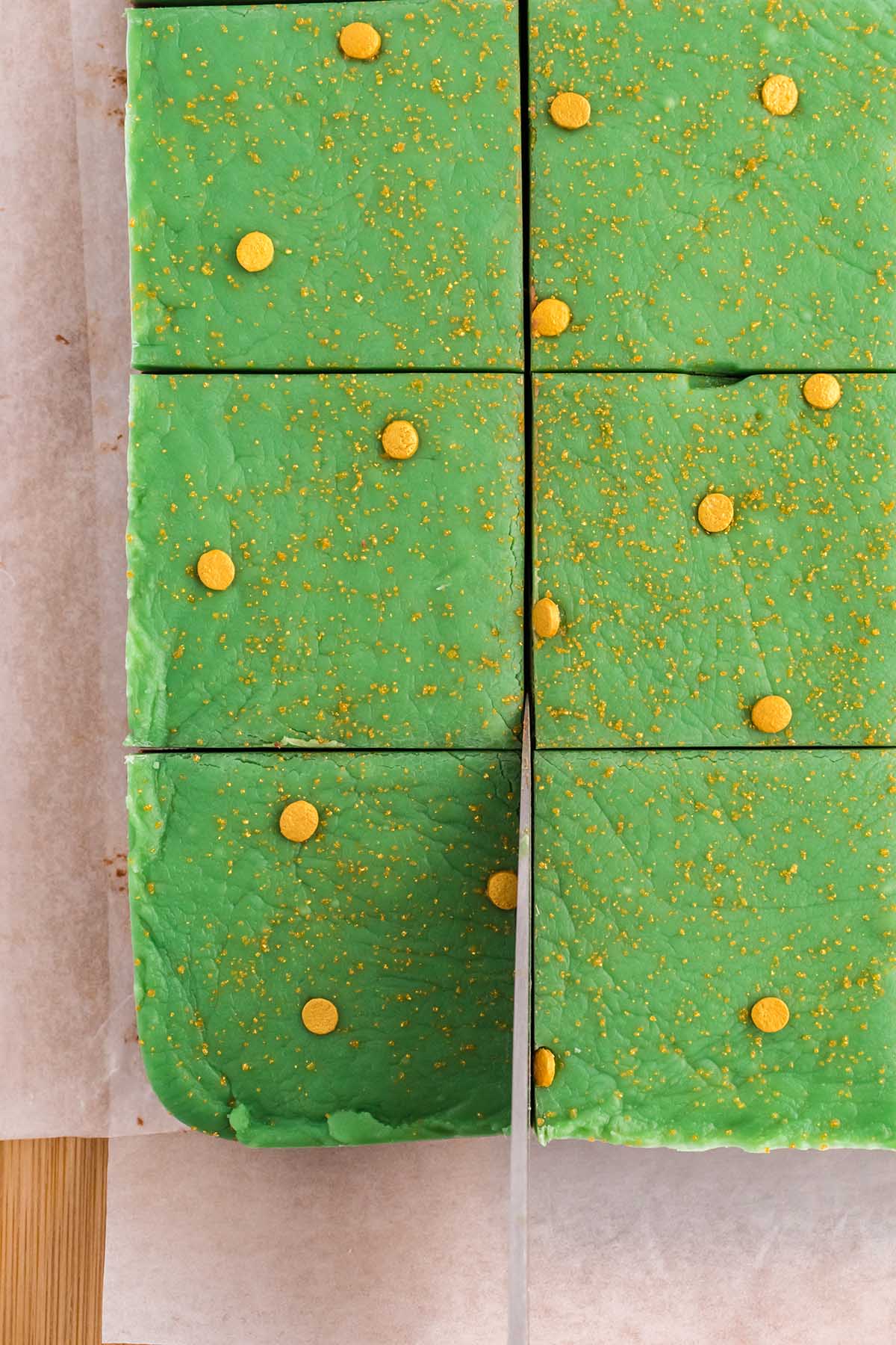 Chocolate Mint Fudge cut into squares
