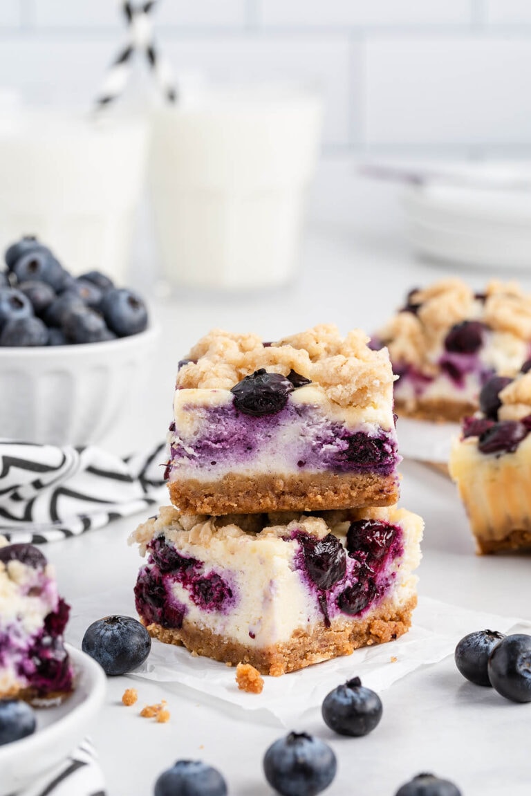 Blueberry Cheesecake Bars Princess Pinky Girl