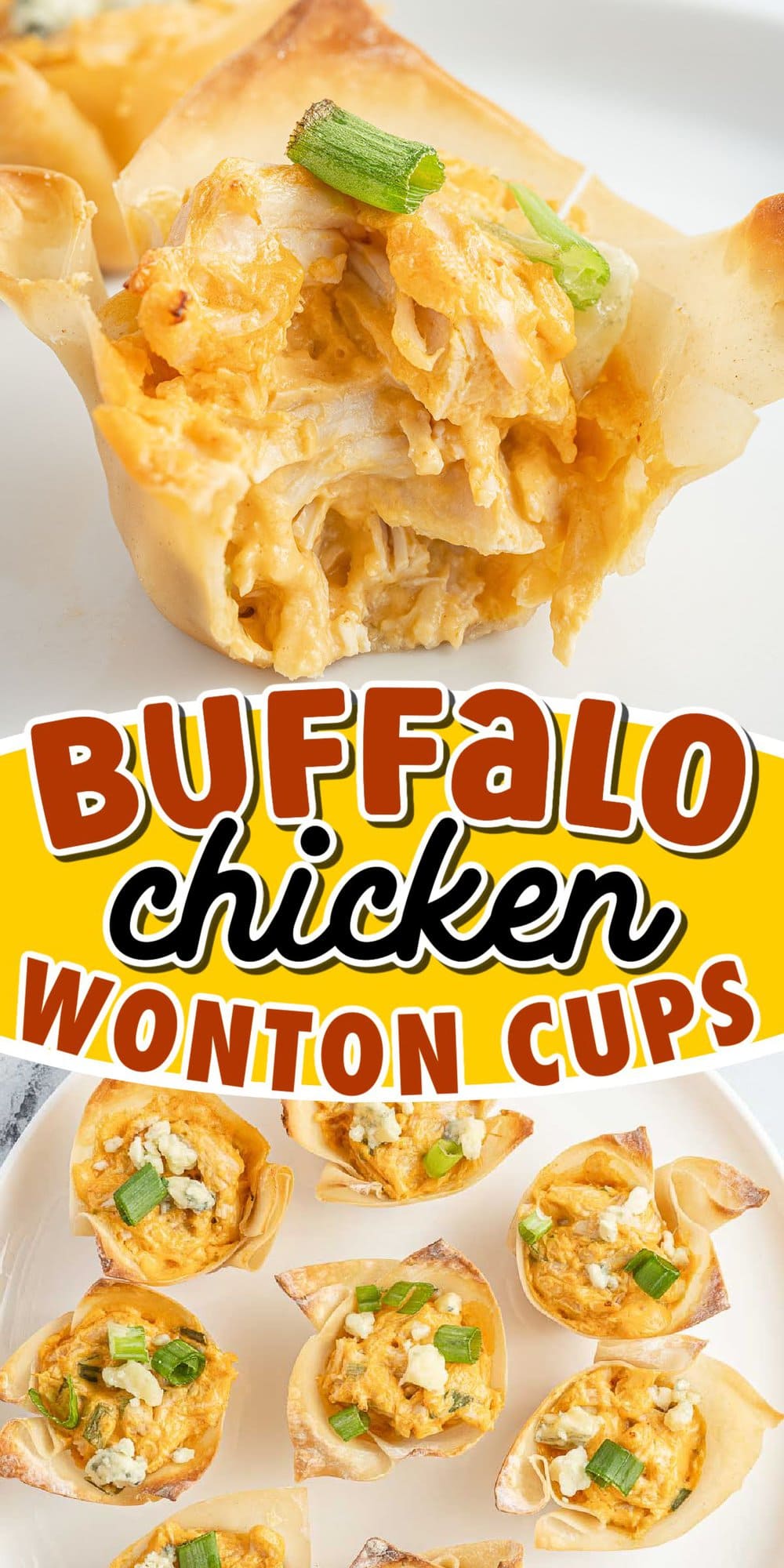 Buffalo Chicken Wonton Cups pinterest