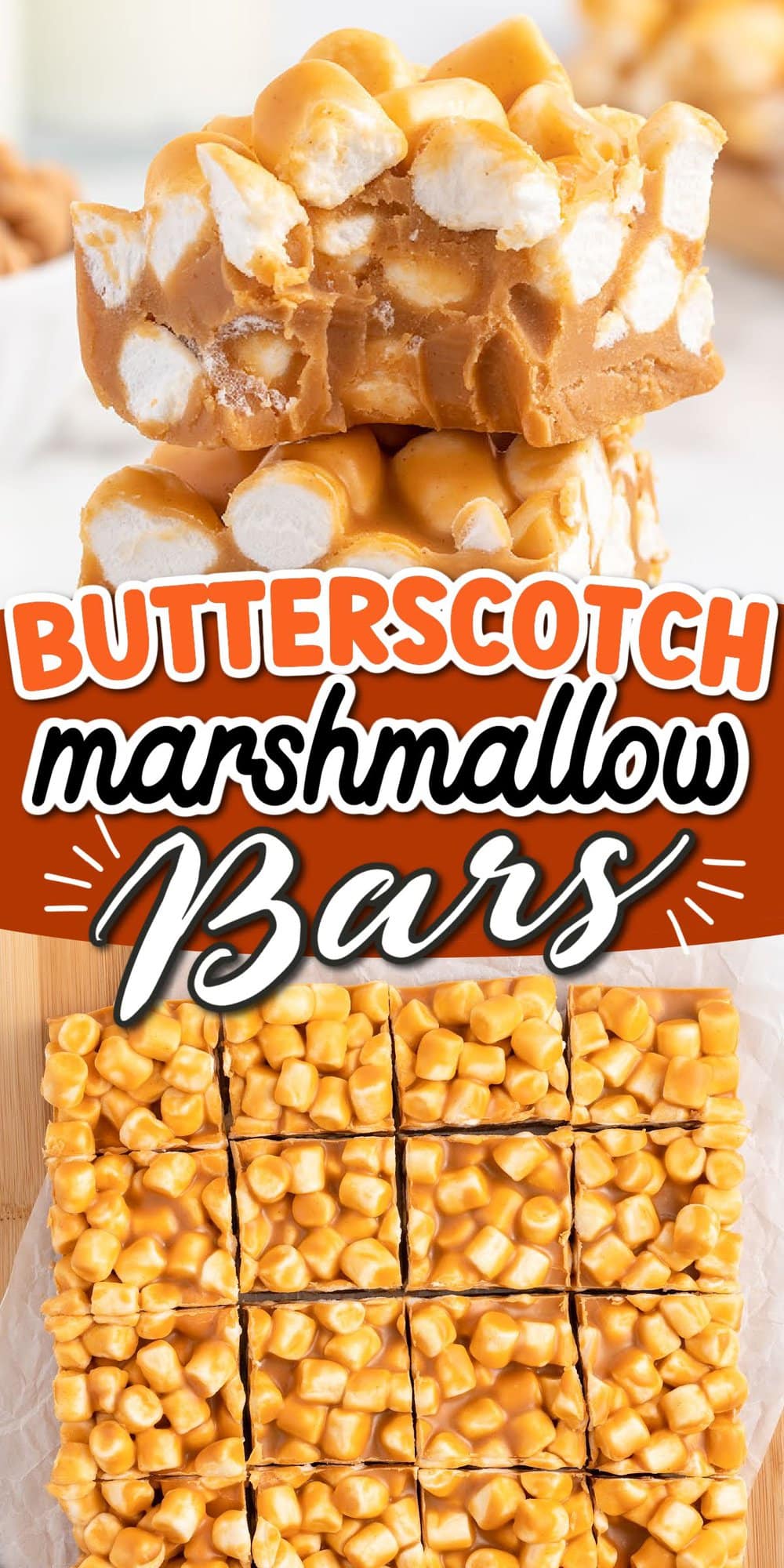 Butterscotch Marshmallow Squares pinterest
