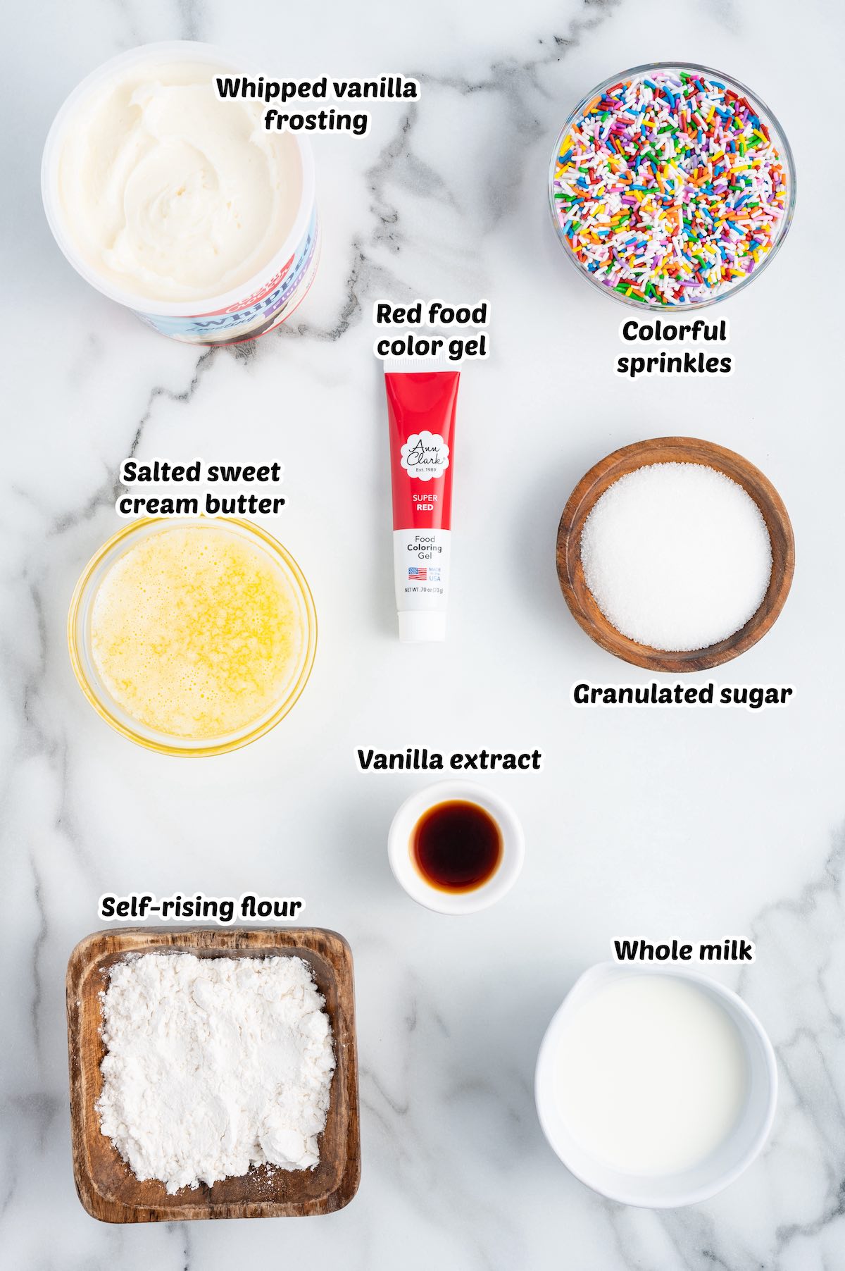 Vanilla Mug Cake ingredients