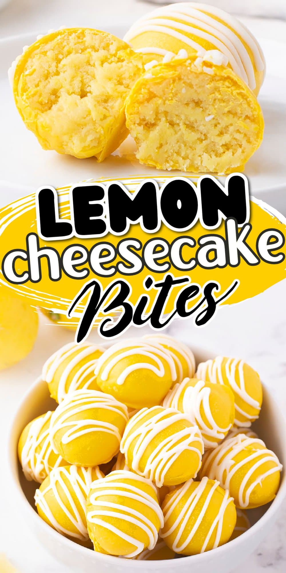 Lemon Cheesecake Bites pinterest