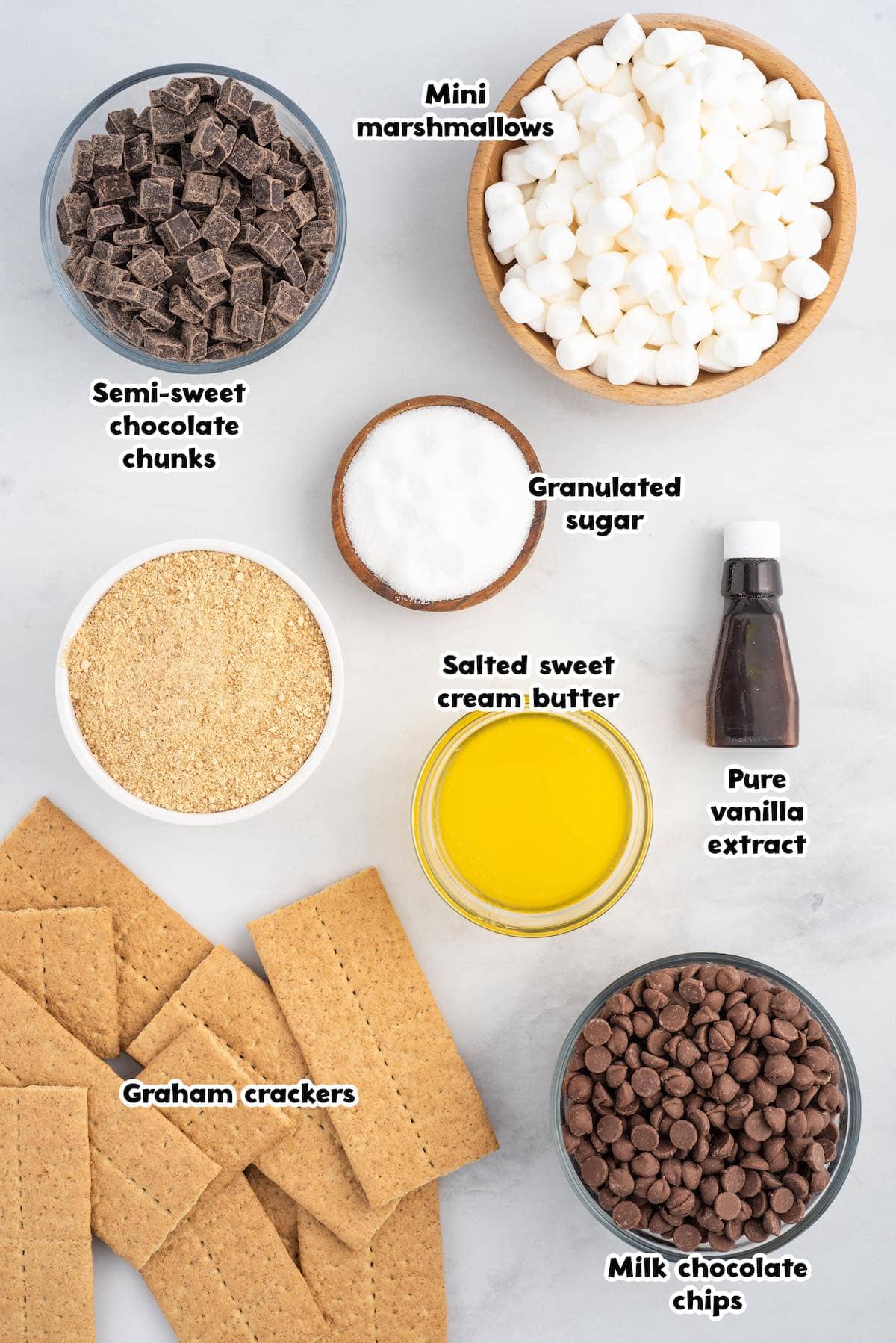 Baked S'mores ingredients