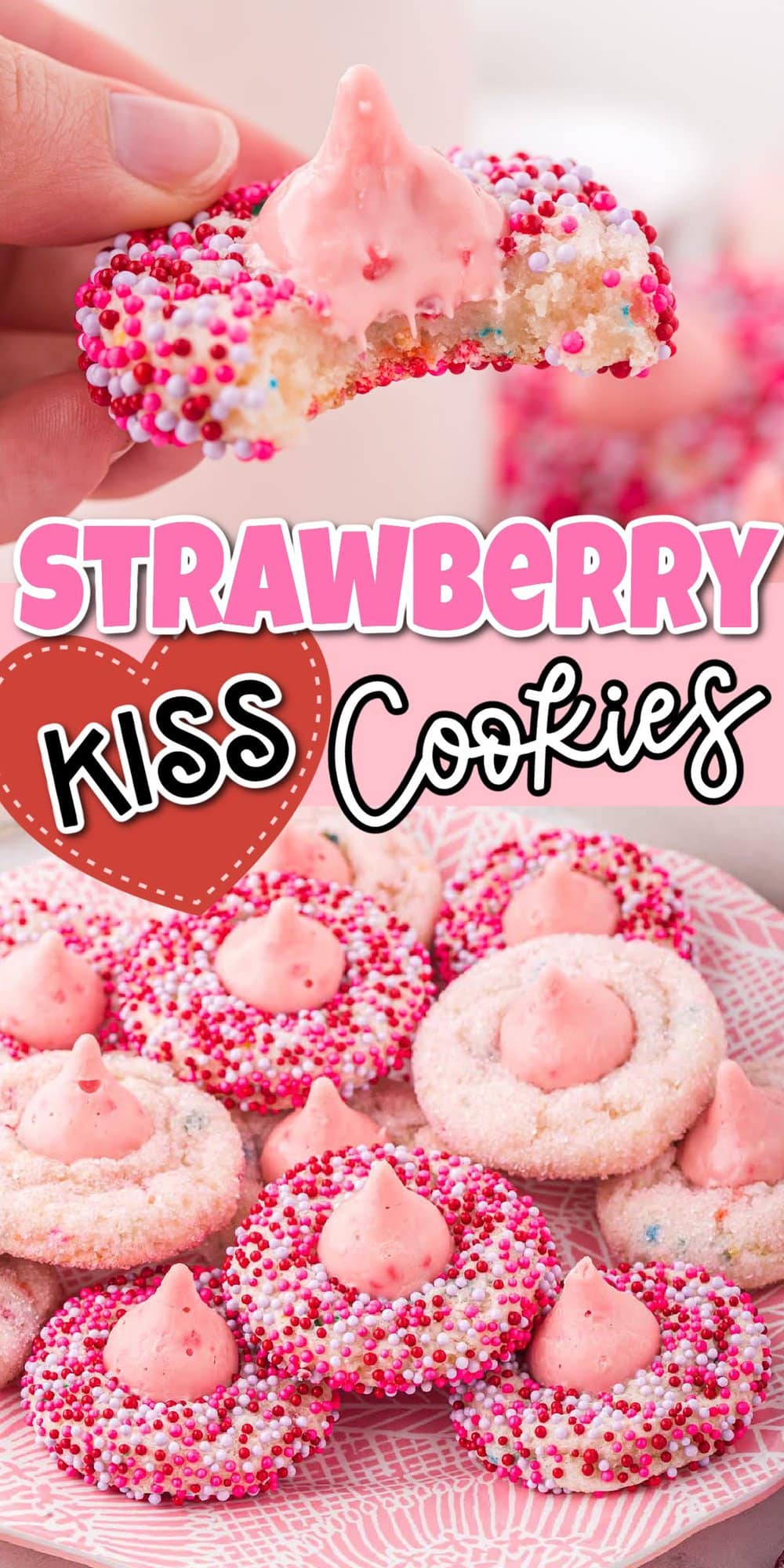 Strawberry Kiss Cookies pinterest