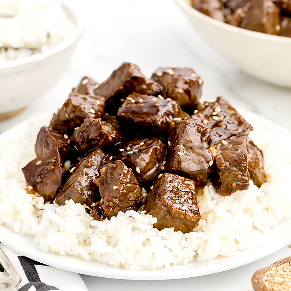 Meal Prep Asian Beef Bowls - Apple of My Eye