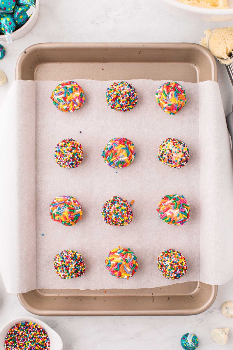 step 3 of Birthday Cake Kiss Cookies