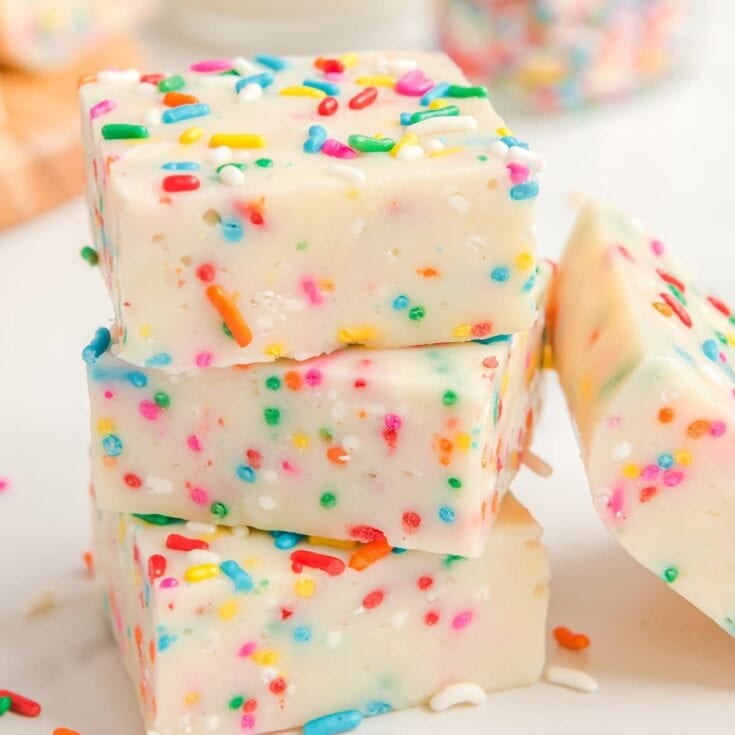 Easy Birthday Cake Fudge featured image