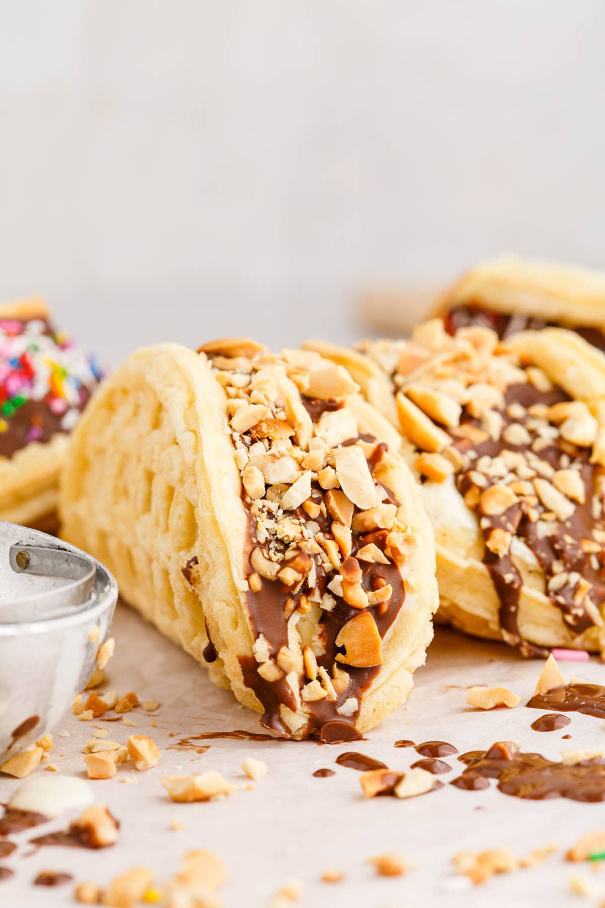 Choco Tacos with toppings