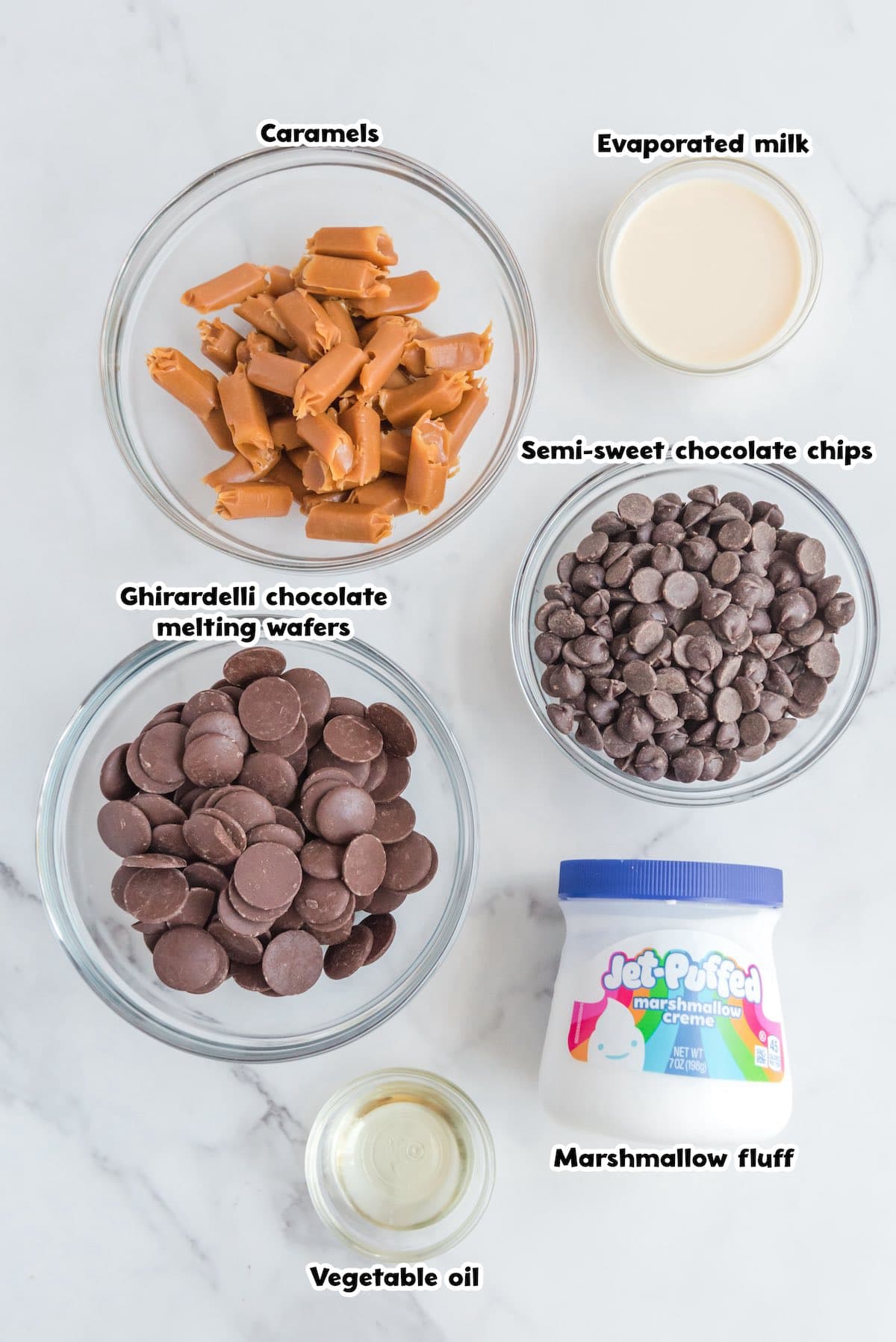 Homemade Milky Way Bars ingredients