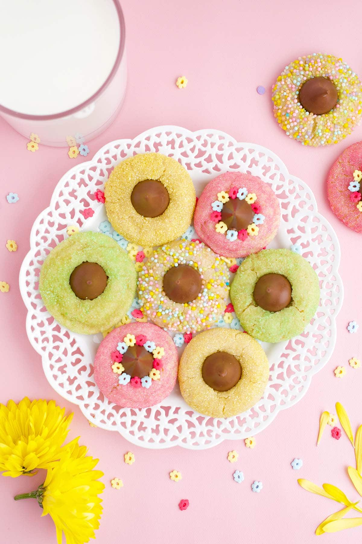top shot of Spring Blossom Cookies