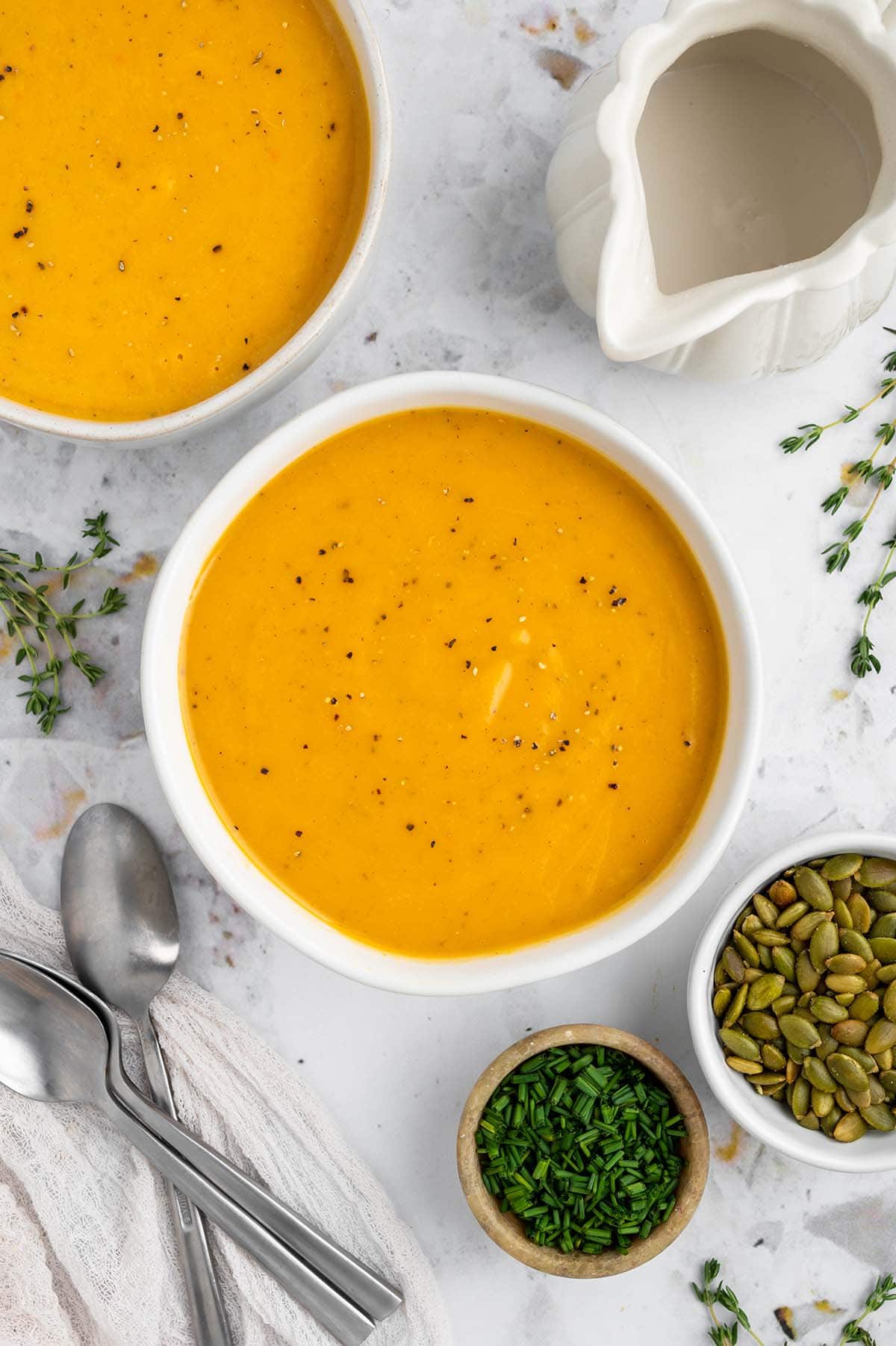 butternut squash soup cooked in instant pot