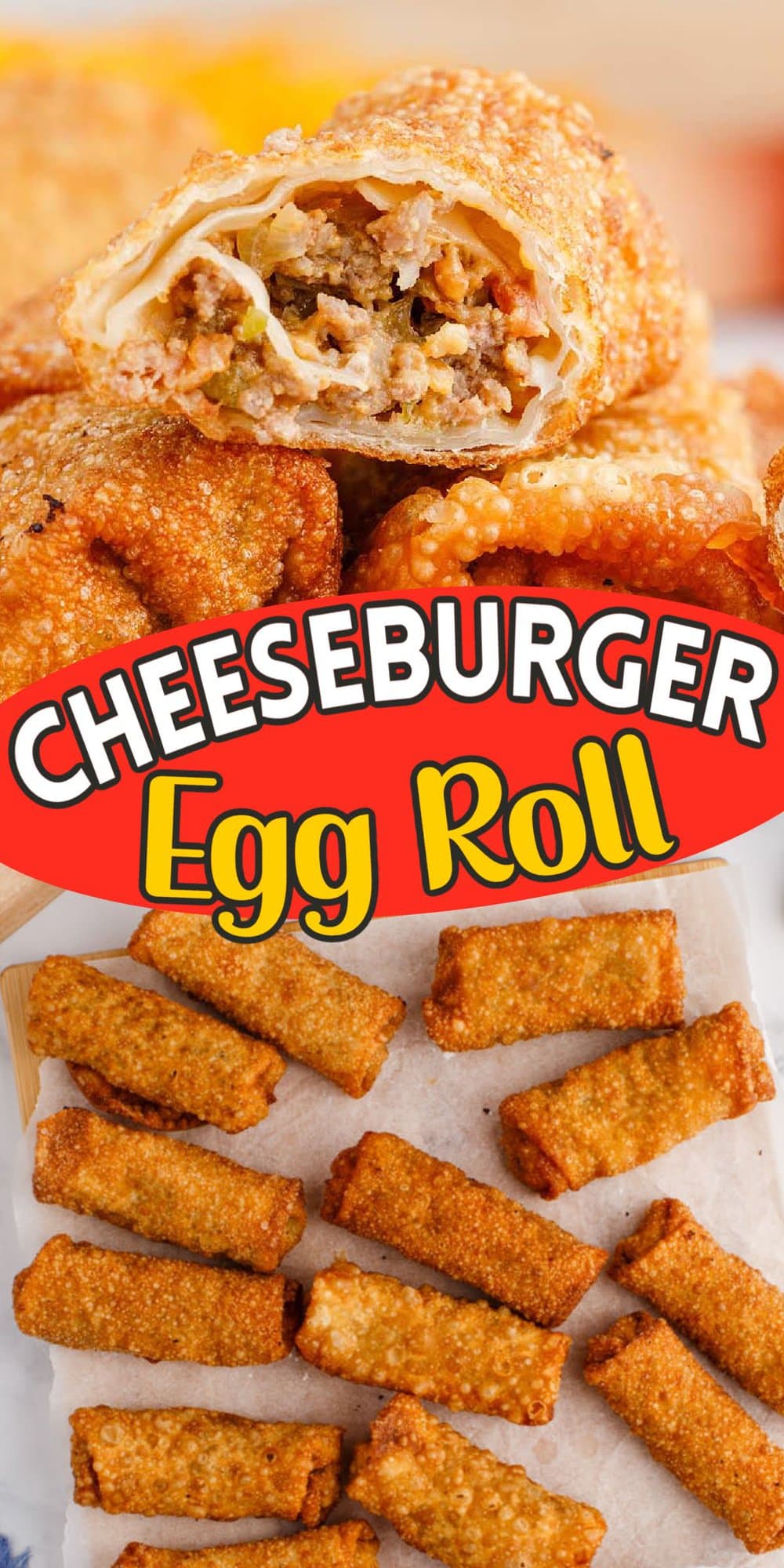 Cheeseburger Egg Roll pinterest