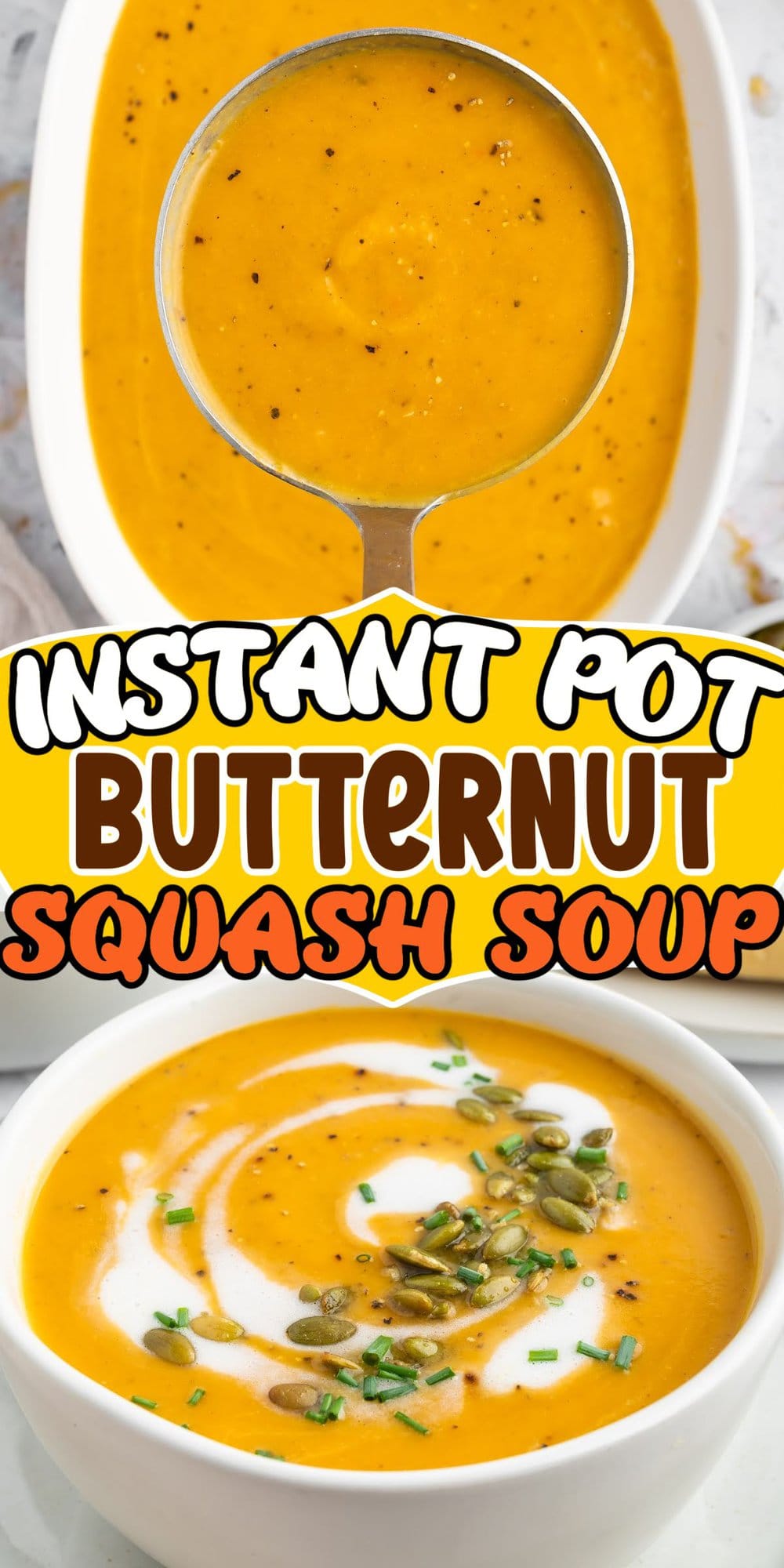 Instant Pot Butternut Squash Soup pinterest