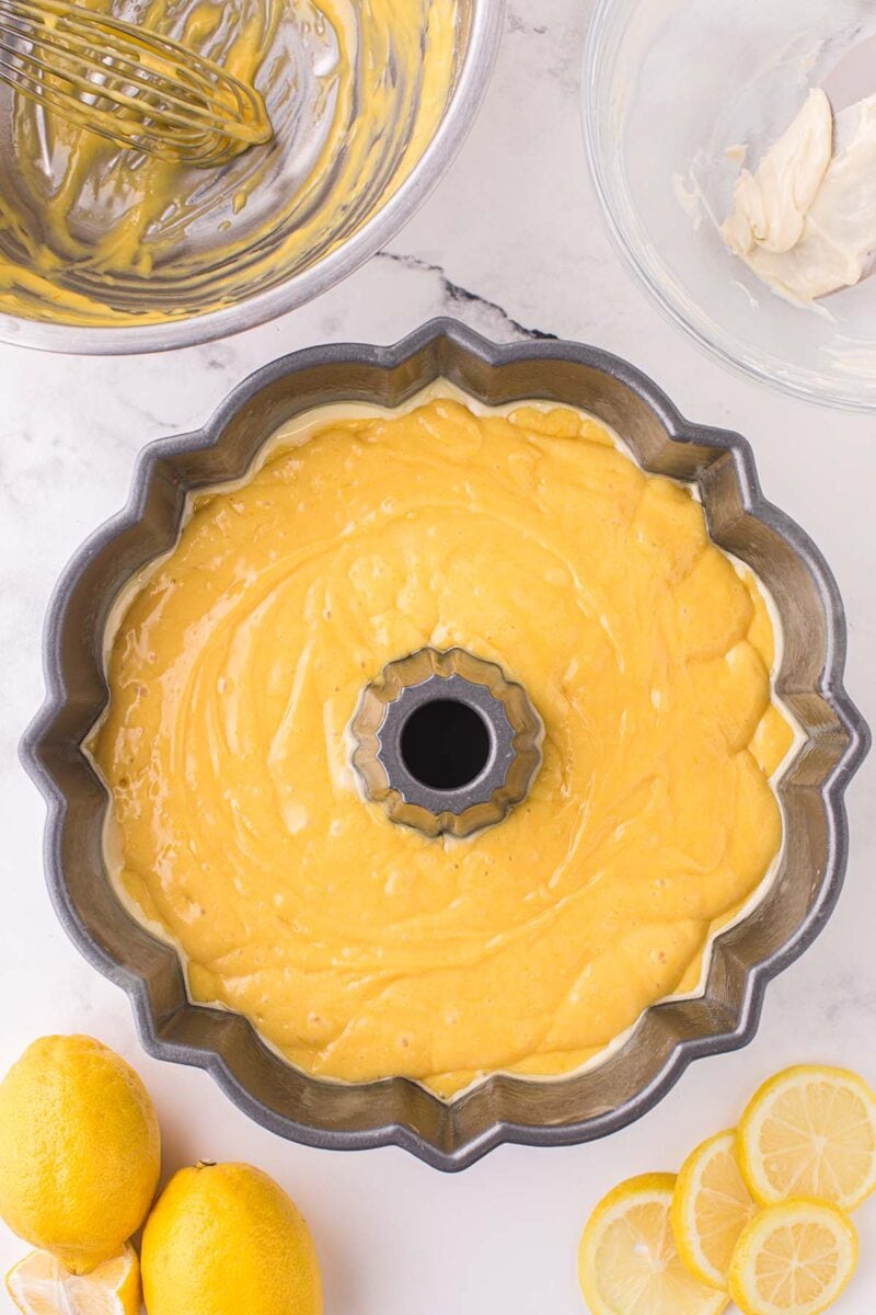step 3 of Lemon Bundt Cake