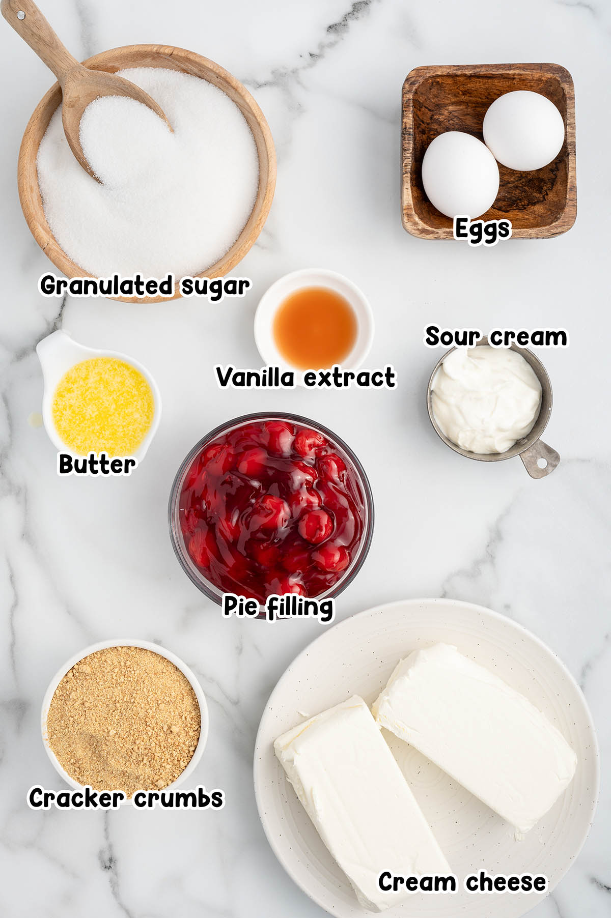 mini cheesecake ingredients. 