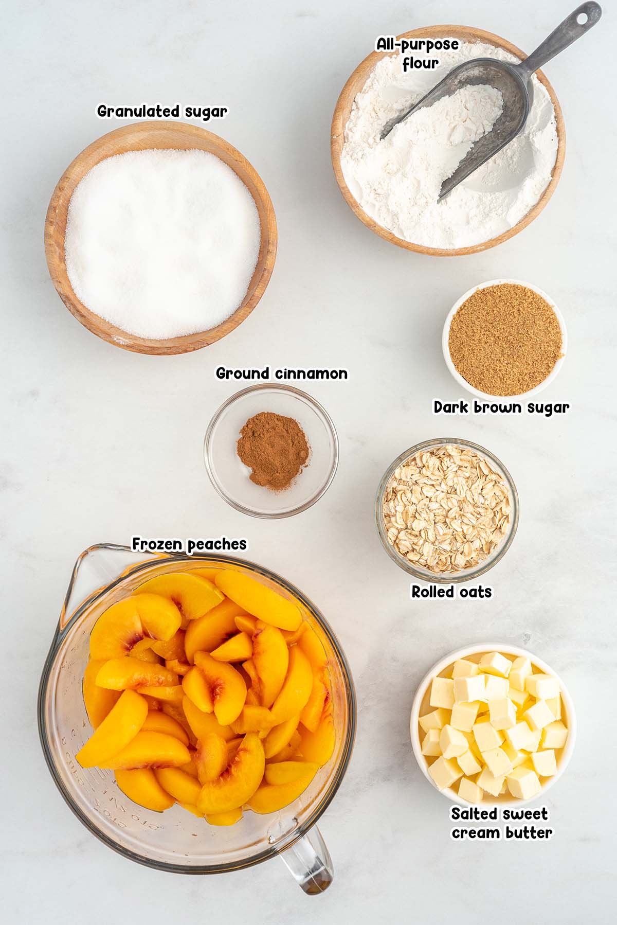 Peach Crisp Recipe ingredients
