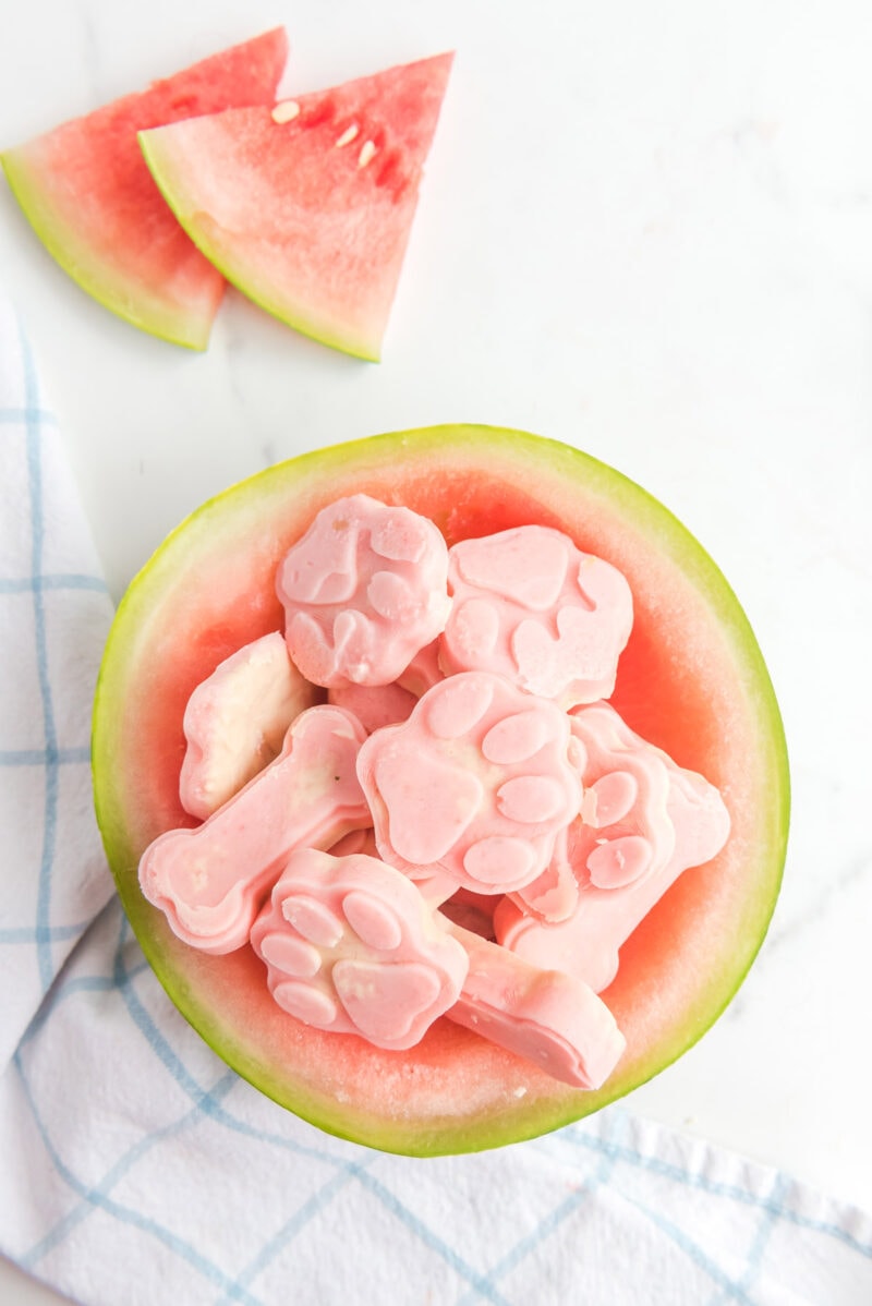Fresh Look at Frozen Dog Treats Watermelon Peanut Butter Pupsicles