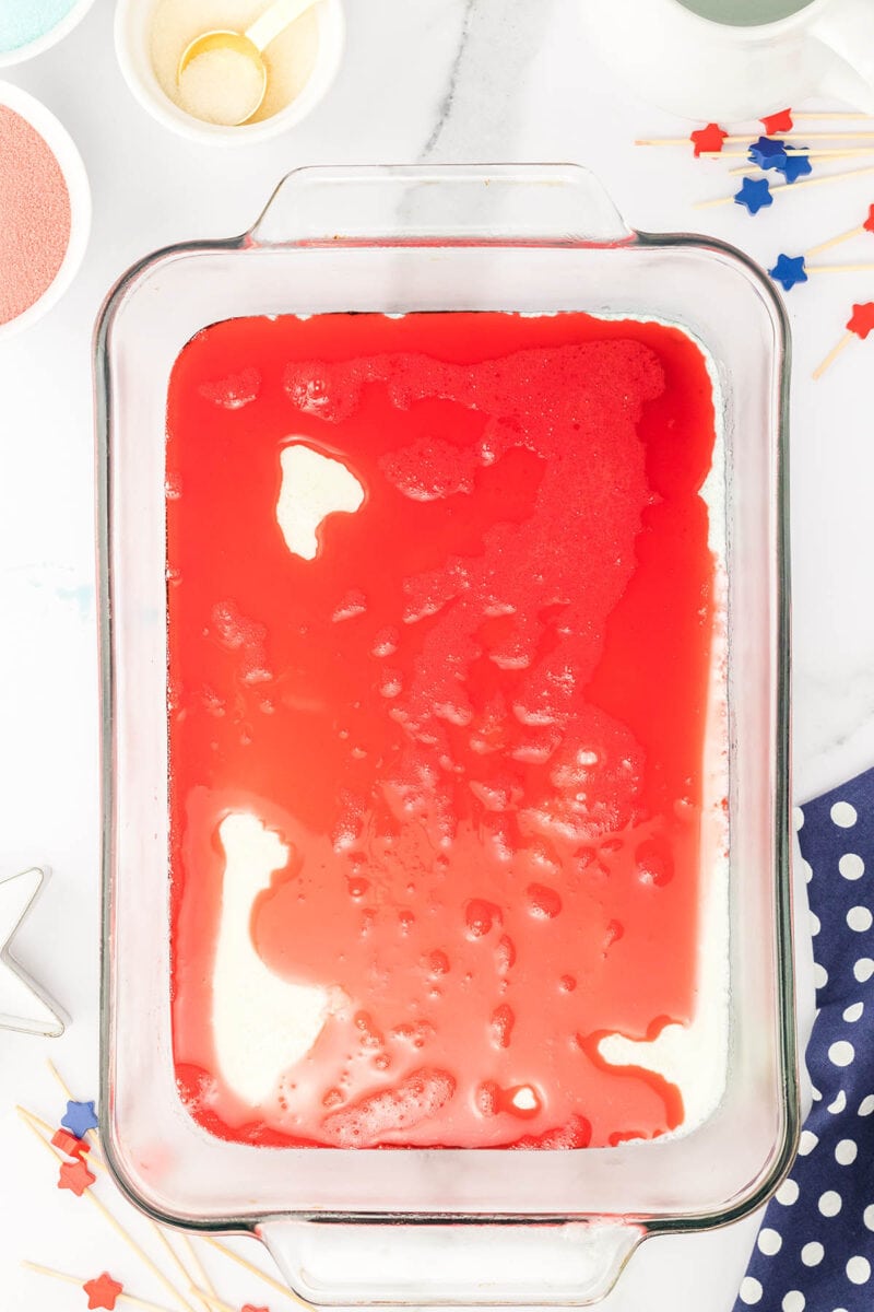 step 3 of Red White and Blue Jello