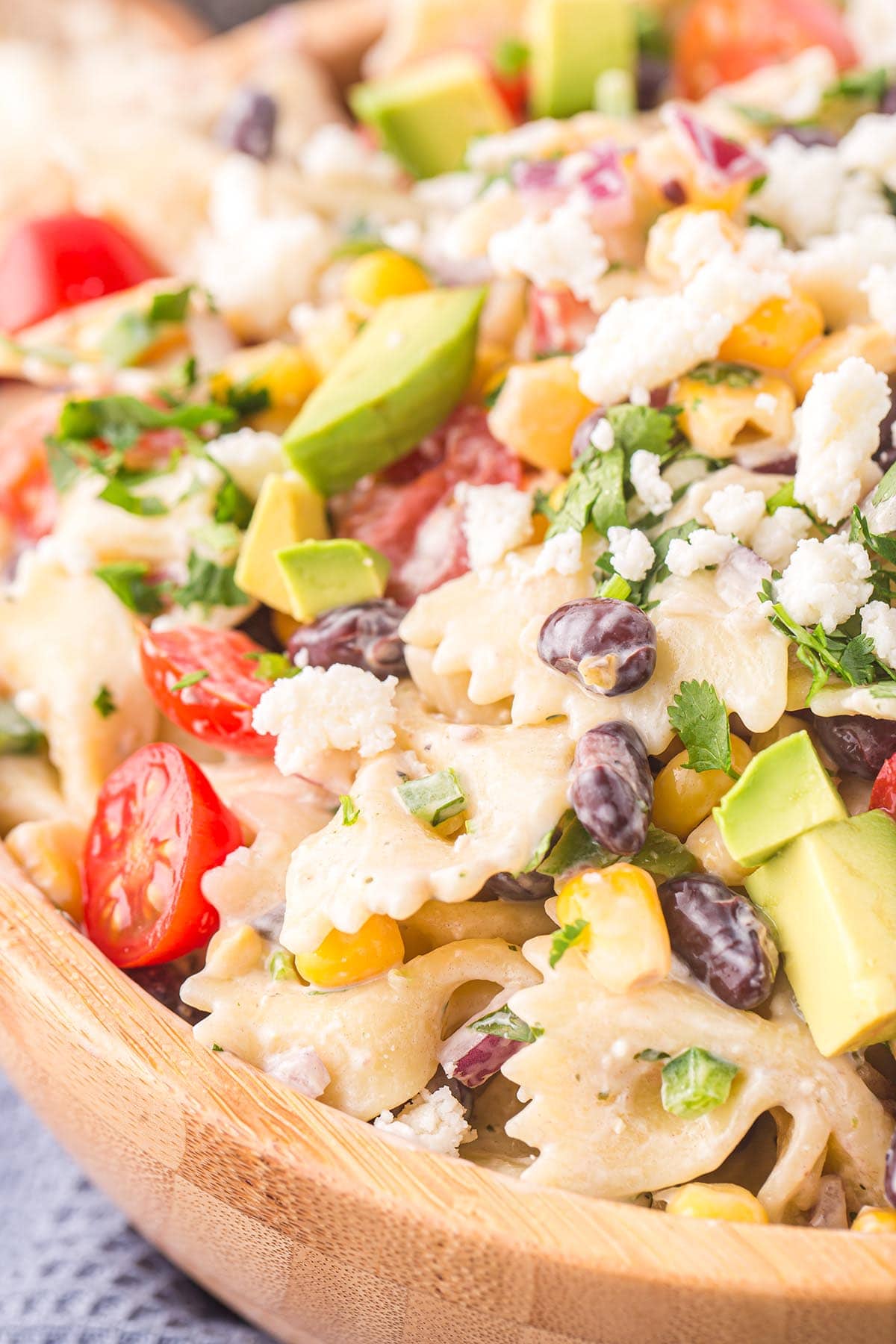 Mexican Pasta Salad in a bowl