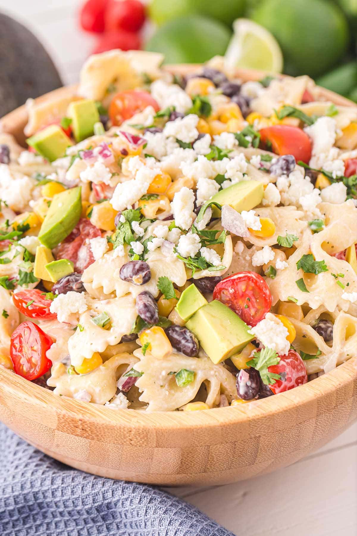 meican pasta salad in a bowl