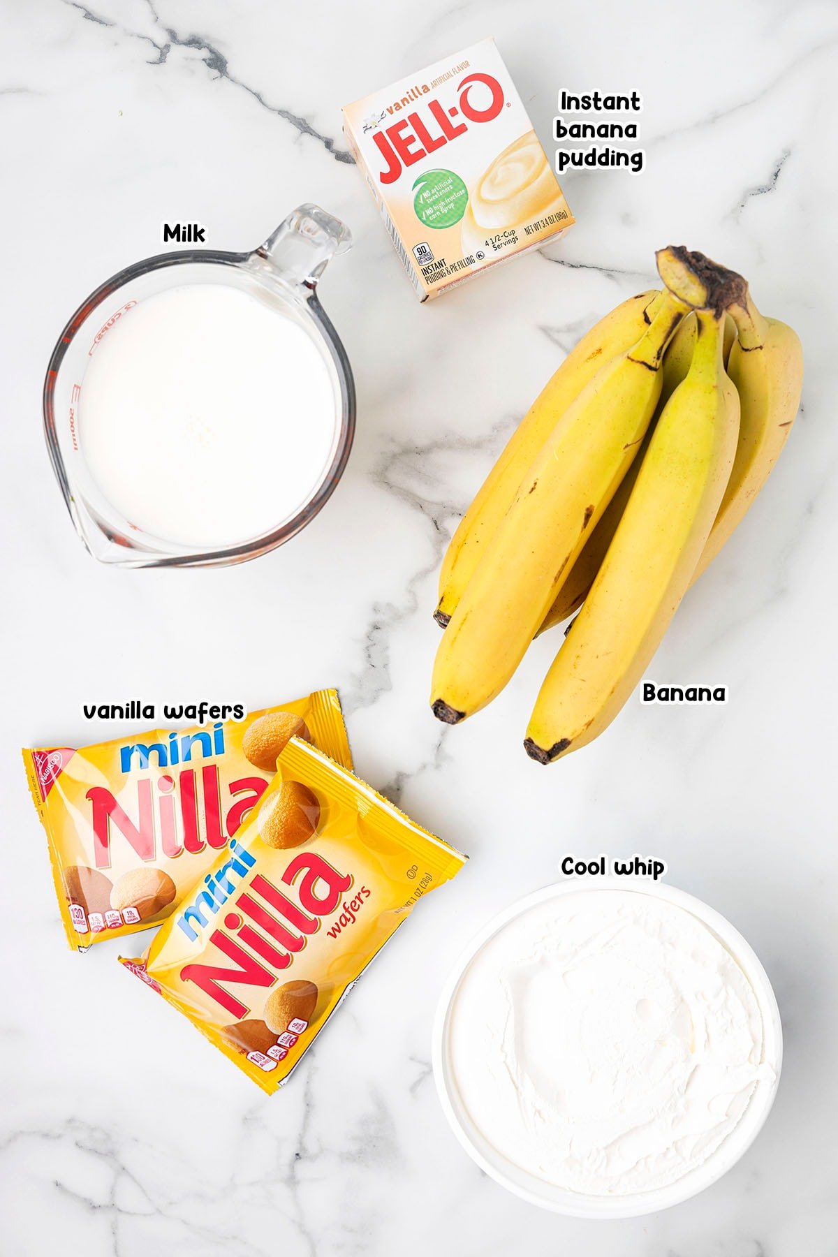 Walking Banana Pudding ingredients